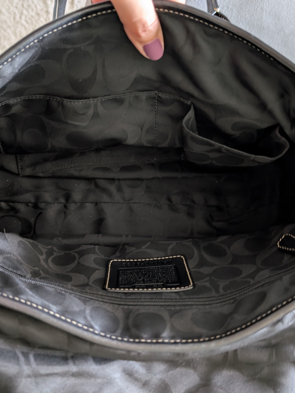 Black Leather Satchel-9836 - Picture 2 of 4